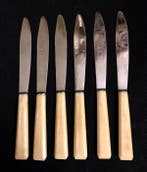 Y W - Bestekset (6) - Een set van zes Britse oude