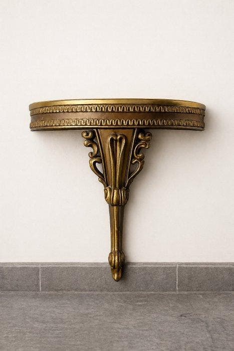 Wandrek - Hout, Metaal - muurplank, Antiek en Kunst, Curiosa en Brocante