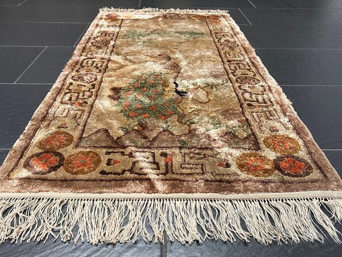 China zijde - Tapijt - 120 cm - 60 cm, Huis en Inrichting, Stoffering | Tapijten en Vloerkleden