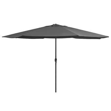 vidaXL Parasol met metalen paal 390 cm antracietkleurig, Verzenden, Nieuw