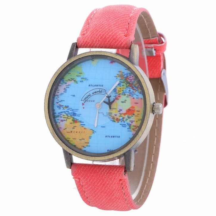 Fako - Horloge - Mini World - Vliegtuig - Rood, Bijoux, Sacs & Beauté, Montres | Femmes, Envoi