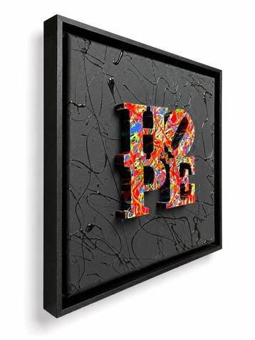 JP Art - HOPE – Mixed Media 3D Wall Art
