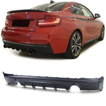 Diffuser Mat Zwart BMW 2 Serie F22 F23 M235i M240i B2371, Nieuw, Achter, BMW