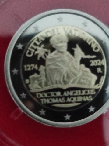 Vaticaan. 2 Euro 2024 Tommaso DAquino Proof (Zonder