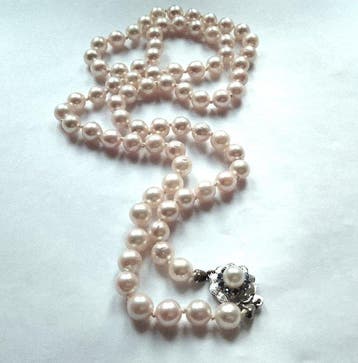 Collier de perles Or blanc 18 carats - Perles Akoya -