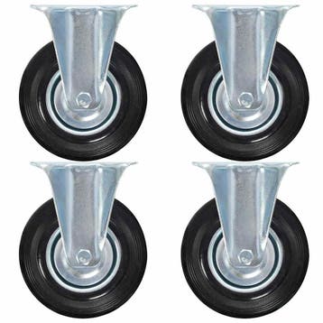 vidaXL Vaste wielen 4 st 125 mm, Verzenden