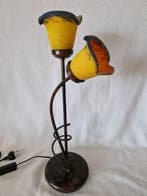 Lampe - Lampe de table au style Art déco - fer forgé verre
