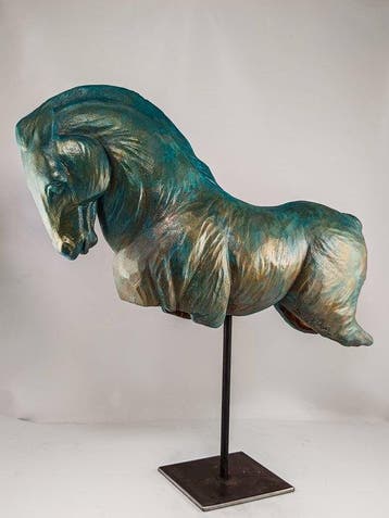 Salvatore Alibrio - Prancing horse - bronze effect