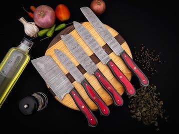 Keukenmes - Kitchen knife set - Lx 328 - Staal, Hout,
