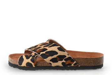Manfield Slippers in maat 39 Beige, Slippers, Verzenden, Beige, Zo goed als nieuw