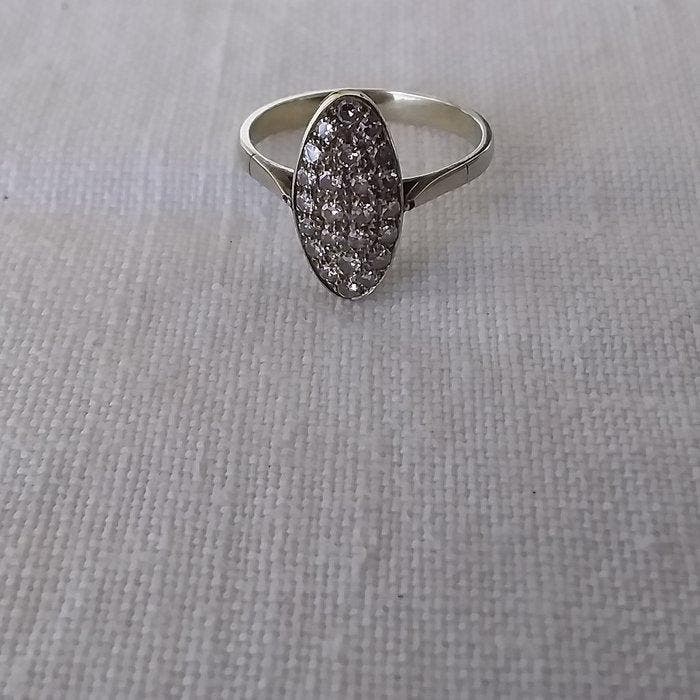 Ring - 18 karaat Witgoud, Handtassen en Accessoires, Ringen