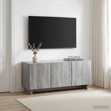 vidaXL TV-meubel 90 x 34,5 x 40 cm Grijs Sonoma Bewerkt hout, Huis en Inrichting, Verzenden, Nieuw