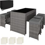 tectake Aluminium rotan barset Ibiza 6+1 met beschermhoes -, Tuin en Terras, Verzenden, Nieuw