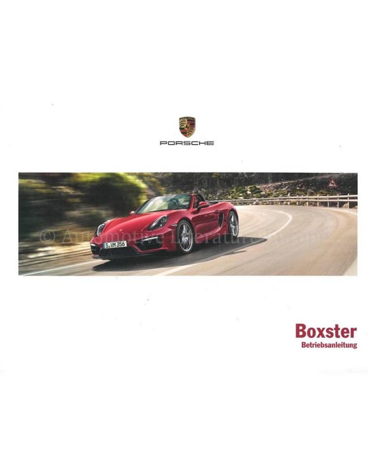 2016 PORSCHE BOXSTER S | GTS | SPYDER INSTRUCTIEBOEKJE, Autos : Divers, Modes d'emploi & Notices d'utilisation