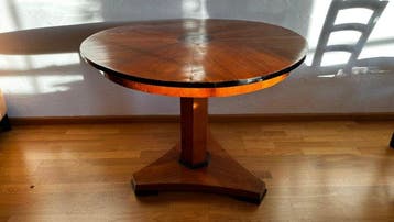 Tafel - Hout - rond, Biedermeier, Ø 94 cm