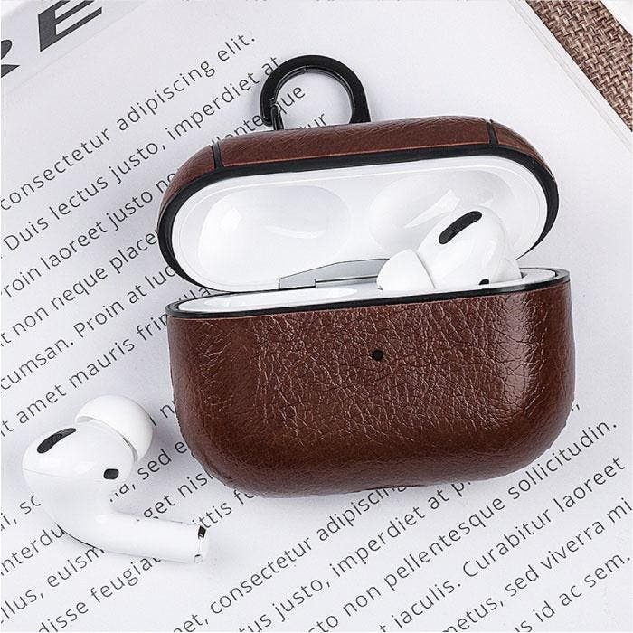 Leren Luxe Hoesje voor AirPods Pro - Leather Skin AirPod, Télécoms, Téléphonie mobile | Housses, Coques & Façades | Marques Autre