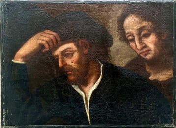 Domenico Fetti (1589-1623), Kring van - Scena di genere con