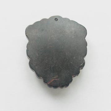 Oud Tibetaans of Nepalees jadeiet Godheid Tijgerhoofdmasker
