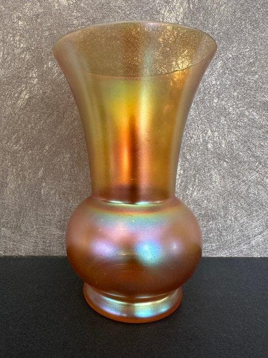 German Art Deco Iridescent Glass Vase - circa 1930s - Vaas -, Antiquités & Art, Antiquités | Verre & Cristal