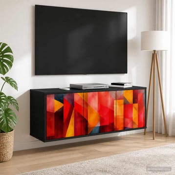 vidaXL Wand gemonteerd TV Kast HEESCH 102 x 33 x 40 cm Zwart, Verzenden