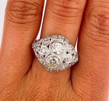 Bague Platine Diamant (Naturelle) - Diamant