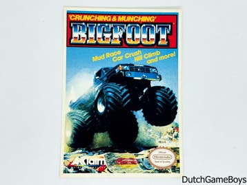 Nintendo NES - Bigfoot - Store Display Card - USA, Verzenden