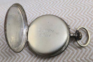 Reloj de bolsillo antiguo - pocket watch plata maciza solid, Handtassen en Accessoires, Nieuw