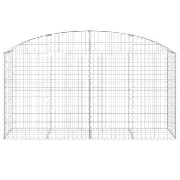 vidaXL Schanskorf gewelfd 200x50x100/120 cm gegalvaniseerd, Verzenden, Nieuw