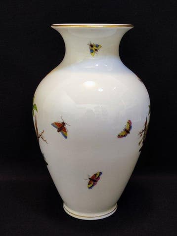 Herend - Vaas - Balustervase 7002/RO Rothschild met gouden, Antiek en Kunst
