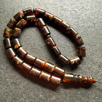 Tesbih, perles de prière (rosaire), en forme de tonneau,, Antiquités & Art