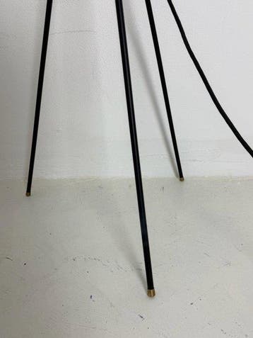 Staande lamp - Glas, Messing, Metaal - Vloerlamp Driepot
