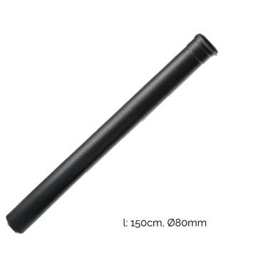 rookkanaal enkelwandig L:150 cm Ø80mm pelletkachel, Verzenden, Nieuw