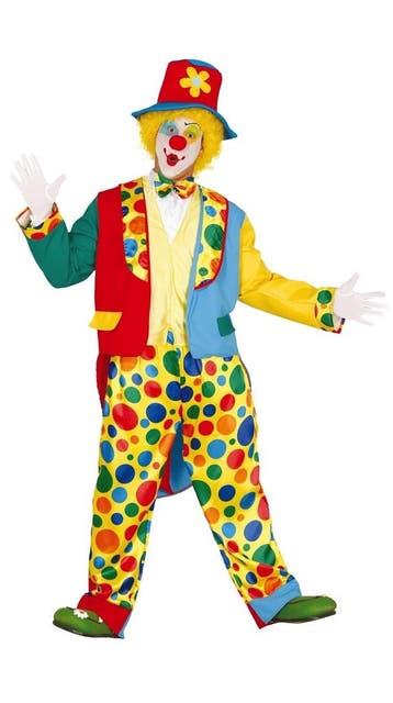 Clown Kostuum Heren Gekleurd, Kleding | Dames, Verzenden, Nieuw