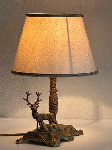 Tafellamp - Brons - Tafellamp met Sculpturen