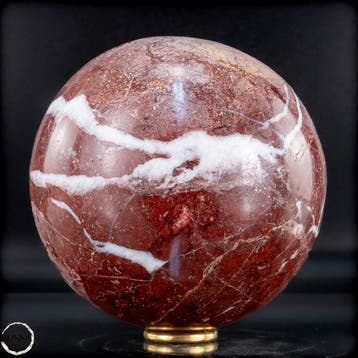 Natuurlijke zeldzame rode jaspis-kwarts Sphere, Himalaya-