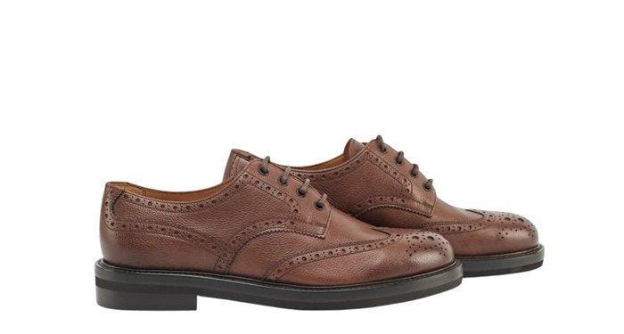 TESTONI - 8 UK - 42 IT - Camogli Brown Derby Shoes Soft, Kleding | Heren, Schoenen