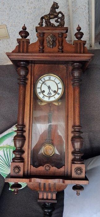 Slingerklok - Antiek Hout - 1910-1920, Antiek en Kunst