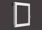 PVC raam draaikiep b100xh100 cm Wit, Gevelraam of Ruit, 80 tot 120 cm, 80 tot 120 cm, Nieuw