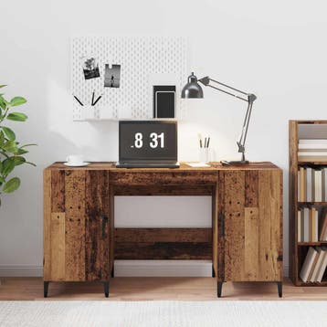 vidaXL Bureau Oudhout Bewerkt hout 140 x 50 x 75 cm, Huis en Inrichting, Verzenden, Nieuw