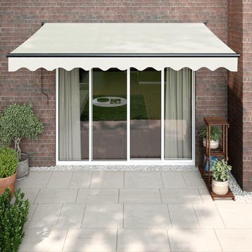 vidaXL Luifel uittrekbaar 3,5x2,5 m stof en aluminium, Verzenden, Nieuw