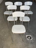 Stoel - Hout, Metaal - Set van zes formica-stoelen.
