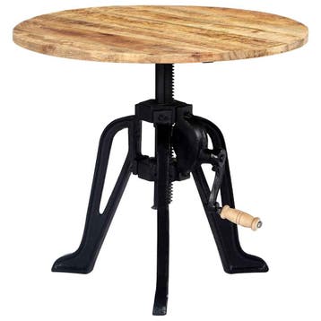 vidaXL Bijzettafel 60x(46-63) cm massief mangohout en, Verzenden, Nieuw