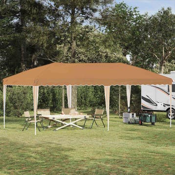 vidaXL Pop-up Feesttent 575 x 290 x 245 cm Beige, Verzenden, Nieuw