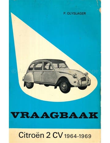 1964 - 1969 CITROËN 2 CV VRAAGBAAK NEDERLANDS, Autos : Divers, Modes d'emploi & Notices d'utilisation