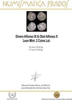. Koningrijk Castilië Alfonso IX & Alfonso X. Dinero & Obol