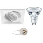 LED Spot Set - Kantelbare Vierkante Inbouwspot 5W LED Lamp M, Verzenden, Nieuw