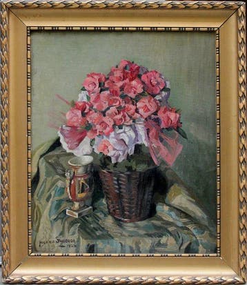Hugo K. J. Swoboda (XX) - Still life with flowers and