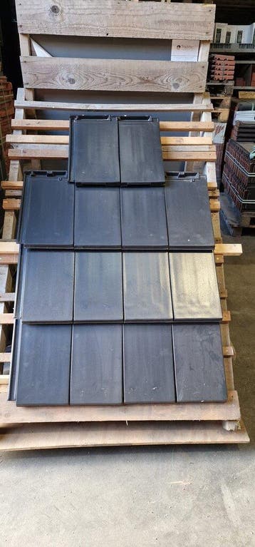 Creaton Domino dakpannen – leikleur mat - 500 stuks, Steen of Klei, Verzenden, Zwart, Nieuw