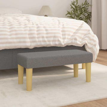 vidaXL Bankje 70x30x30 cm stof donkergrijs, Verzenden, Nieuw