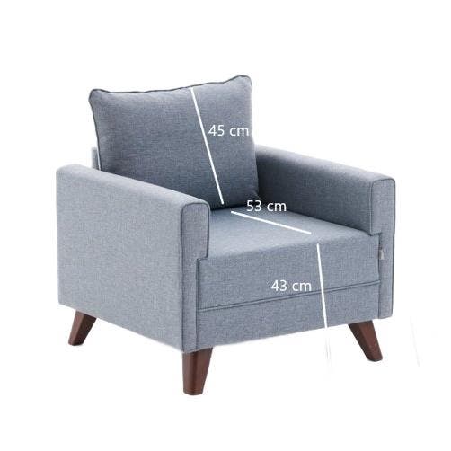 Evila Originals Bella Fauteuil Blauw - Showroommodel -, Maison & Meubles, Fauteuils, Envoi